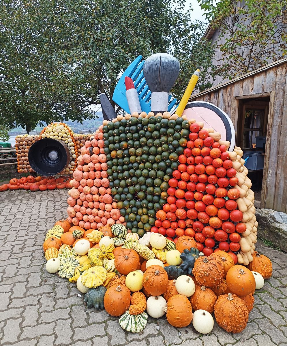 Statue en courges